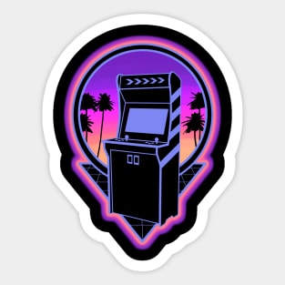 Arcade Cabinet Nostalgia Retro 80s Gamer Sticker